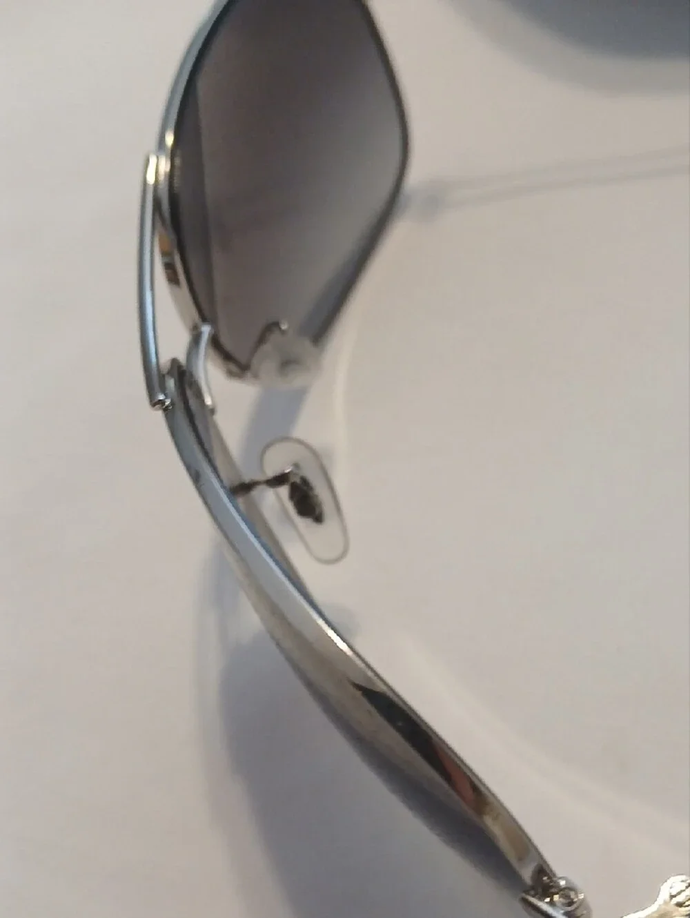 Ray-Ban RB3267 Aviator Sunglasses Silver Frame Gray Gradient Lenses 64mm